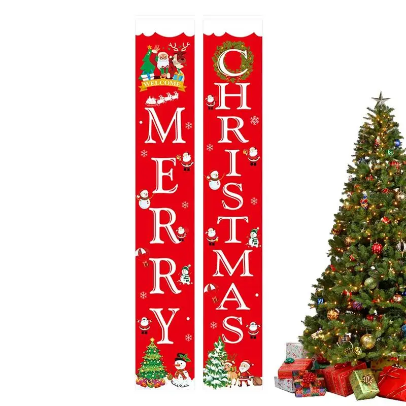 

Надпись "Merry Christmas", Многоцелевой Стандартный баннер, украшение, креативный Праздничный Рождественский баннер для входной двери
