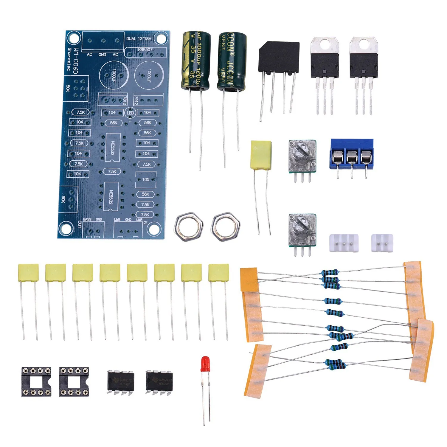 Низкочастотный фильтр бас сабвуфер предусилитель Плата усилителя двойной мощности низкочастотный фильтр предусилитель басов
