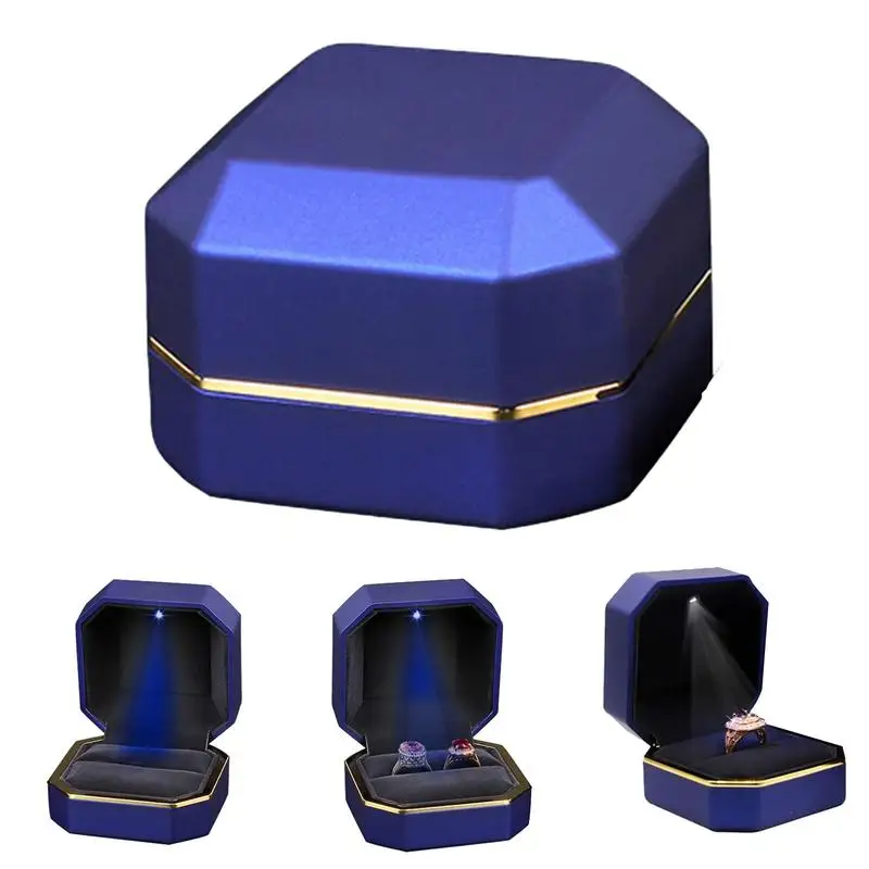 Jewelry Gift Box With LED Light LED Wedding Ring Organizer Square Jewelry Display Packaging Organizer Case For Rings Pendant
Jewelry Gift Box With LED Light LED Wedding Ring Organizer Square Jewelry Display Packaging Organizer Case For Rings Pendant