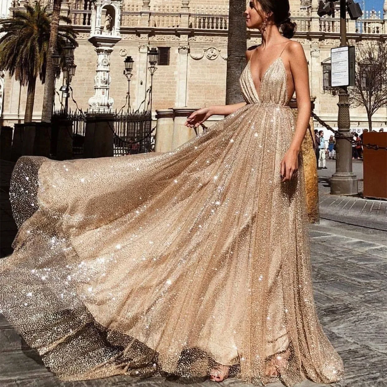 New Dress Sexy V-Neck Sling Sequin Dress Long Dress Bodycon Dress Evening Dress Party Birthday Dress for Women
New Dress Sexy V-Neck Sling Sequin Dress Long Dress Bodycon Dress Evening Dress Party Birthday Dress for Women
