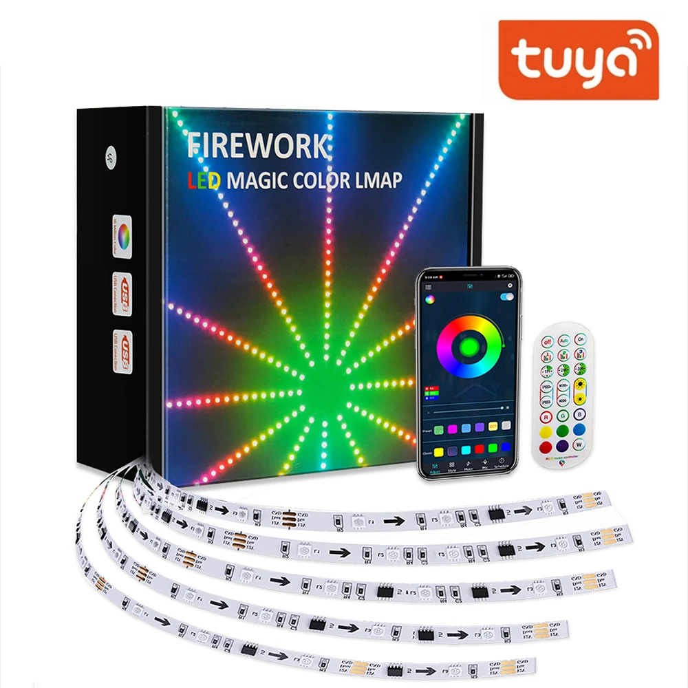 Светодиодная лента в виде фейерверка, новый год, Рождество, RGB Гирлянда, сказосветильник управление музыкой, аксессуары для спальни, гостино...
Светодиодная лента в виде фейерверка, новый год, Рождество, RGB Гирлянда, сказосветильник управление музыкой, аксессуары для спальни, гостино...