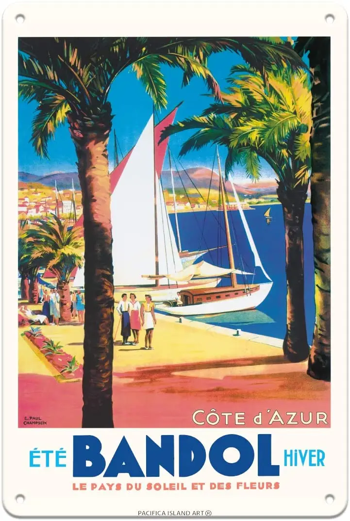 Island Art Bandol - Cote France Flowers Travel Poster by E. Paul Champseix c.1930-8in x 12in Vintage Metal Tin Sign
Island Art Bandol - Cote France Flowers Travel Poster by E. Paul Champseix c.1930-8in x 12in Vintage Metal Tin Sign