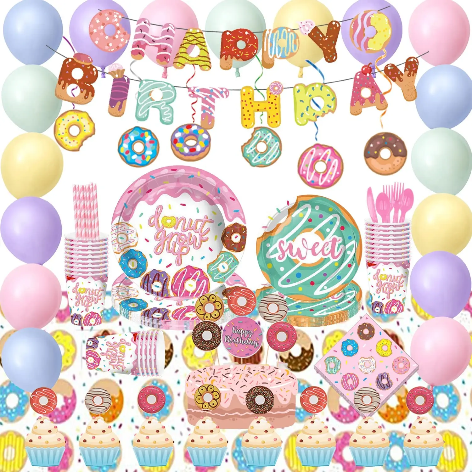 Donut Theme Birthday Party Decoration Tablecover Dessert Time Party Supplies For Kids Girls Donut Parties Balloon Cups Plates
Donut Theme Birthday Party Decoration Tablecover Dessert Time Party Supplies For Kids Girls Donut Parties Balloon Cups Plates