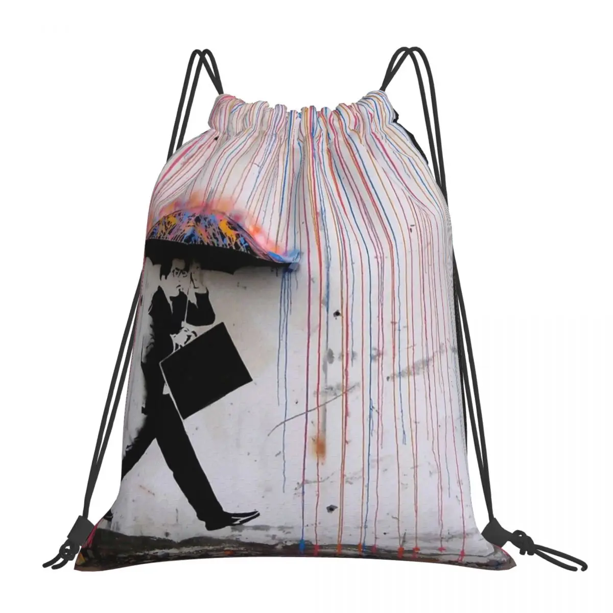 Радужные рюкзаки для счастливой девочки Banksy Umbrella, портативные сумки на шнурке, сумка с карманами на шнурке для обуви, сумки для книг для мужчин и женщин
Радужные рюкзаки для счастливой девочки Banksy Umbrella, портативные сумки на шнурке, сумка с карманами на шнурке для обуви, сумки для книг для мужчин и женщин