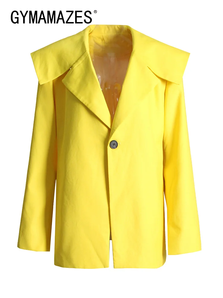 Женский однотонный Повседневный Блейзер GYMAMAZES, свободные прямые блейзеры с отложным воротником и длинным рукавом, на одной пуговице, новинка на осень
Женский однотонный Повседневный Блейзер GYMAMAZES, свободные прямые блейзеры с отложным воротником и длинным рукавом, на одной пуговице, новинка на осень