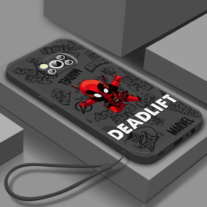 Marvel Superhero Deadpool Liquid Rope Phone Case For Xiaomi Mi Poco X4 X3 NFC F4 F3 GT M5 M5s M4 M3 Pro C40 C3 5G Cover Shell
Marvel Superhero Deadpool Liquid Rope Phone Case For Xiaomi Mi Poco X4 X3 NFC F4 F3 GT M5 M5s M4 M3 Pro C40 C3 5G Cover Shell