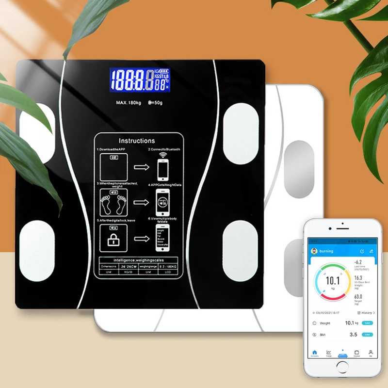 Bluetooth Electronic Scales Wireless Bathroom Smart Fat Body Digital Scales BMI Body Balance Composition Analyzer Smartphone App
Bluetooth Electronic Scales Wireless Bathroom Smart Fat Body Digital Scales BMI Body Balance Composition Analyzer Smartphone App