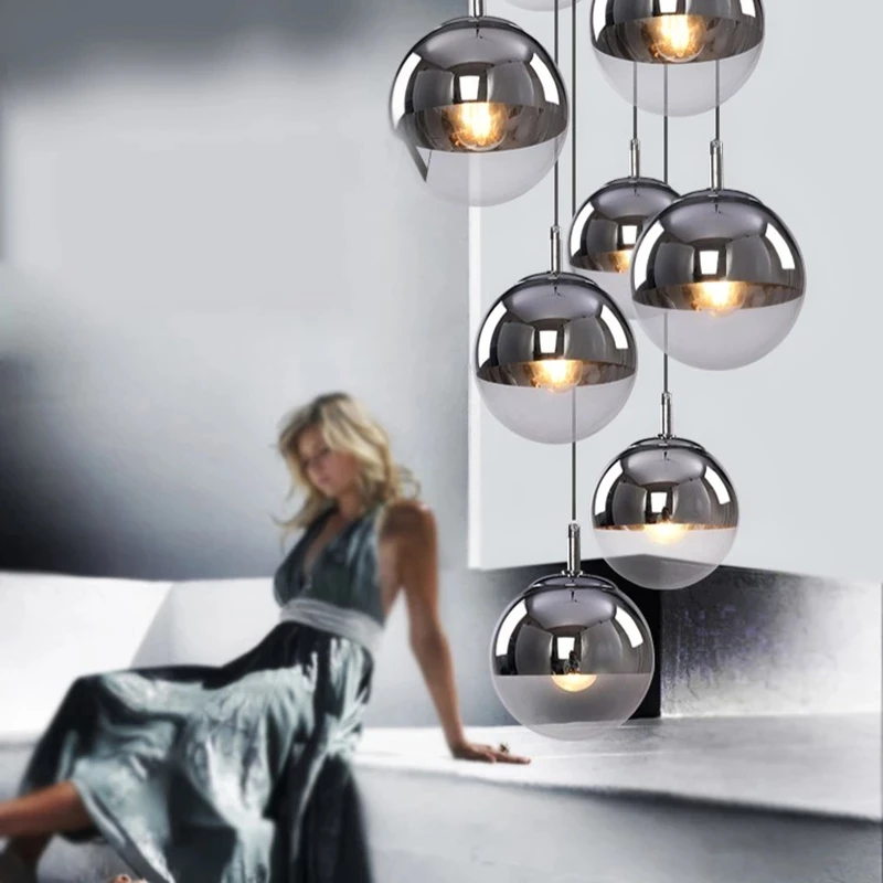 Modern Mirror Ball Glass LED Pendant Lamp Silver Gold Globe Loft Indoor Hanging Lighting Fixtures Round Globe Insland Luminaire
Modern Mirror Ball Glass LED Pendant Lamp Silver Gold Globe Loft Indoor Hanging Lighting Fixtures Round Globe Insland Luminaire