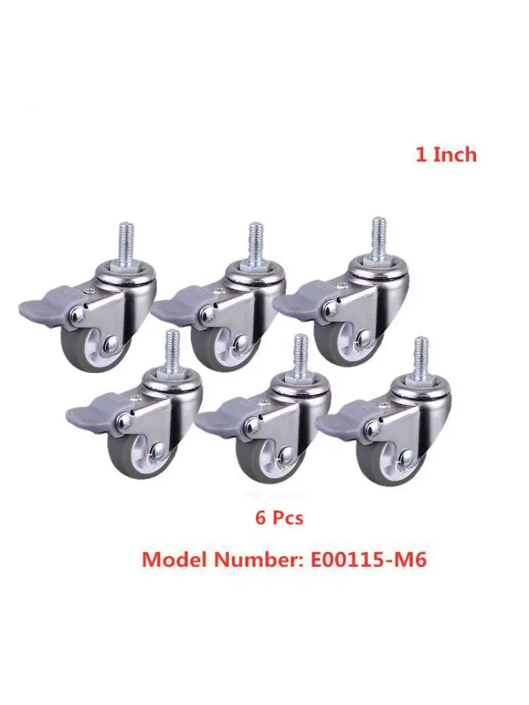 6 Pcs/Set 1 Inch Gray Tpe Screw Brake Wheel M6 With Lock Pulley Beauty Instrument Universal
6 Pcs/Set 1 Inch Gray Tpe Screw Brake Wheel M6 With Lock Pulley Beauty Instrument Universal