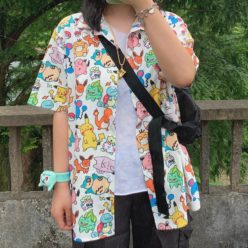 Chic Japan Kawaii Anime Cartoon Cute Button Up Shirts Men Women Fashion Summer Beach Short Sleeve Tops Loose Casual Large 2XL
Chic Japan Kawaii Anime Cartoon Cute Button Up Shirts Men Women Fashion Summer Beach Short Sleeve Tops Loose Casual Large 2XL