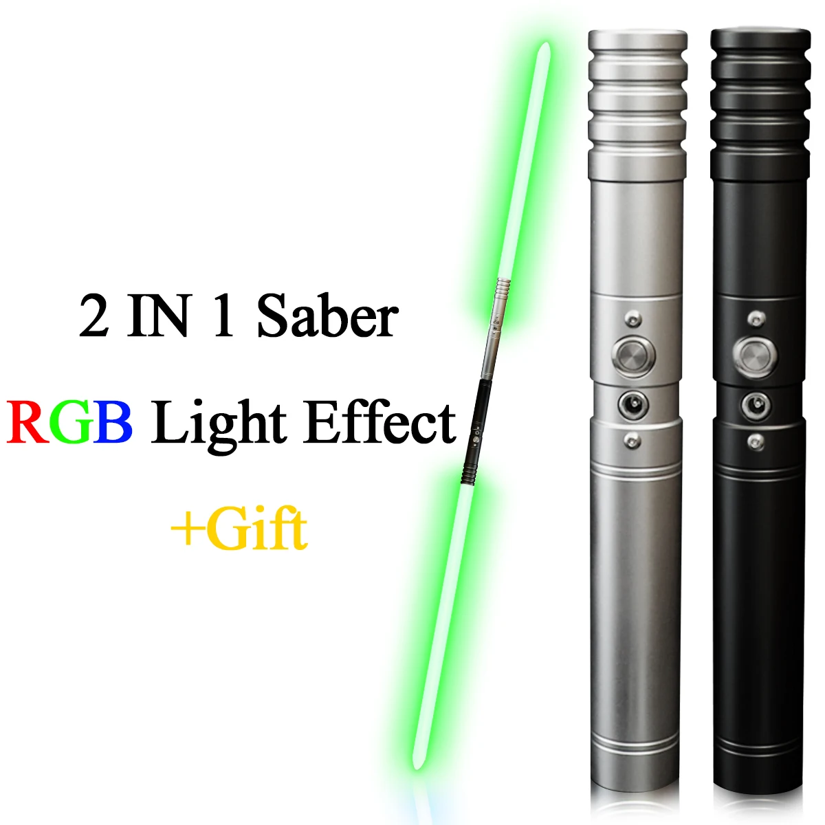 Лазерный меч-бластер с двойными краями, сменный цвет RGB, металлическая ручка, светодиодный светильник, сила саблей, два в одном, переключаемы...
Лазерный меч-бластер с двойными краями, сменный цвет RGB, металлическая ручка, светодиодный светильник, сила саблей, два в одном, переключаемы...