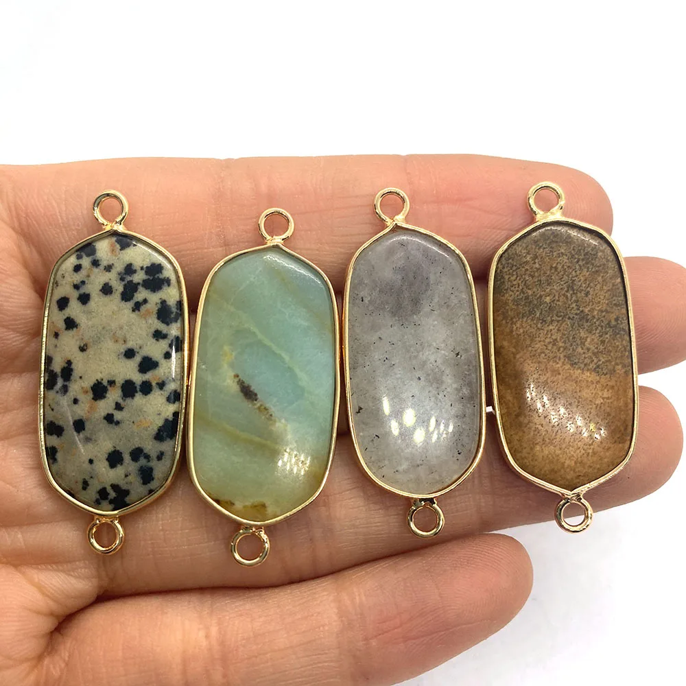 Natural Stone Oval Picture Stone Pendant 16x39mm Double Hole Connector Crystal Onyx Charm Jewelry DIY Necklace Earring Accessory
Natural Stone Oval Picture Stone Pendant 16x39mm Double Hole Connector Crystal Onyx Charm Jewelry DIY Necklace Earring Accessory