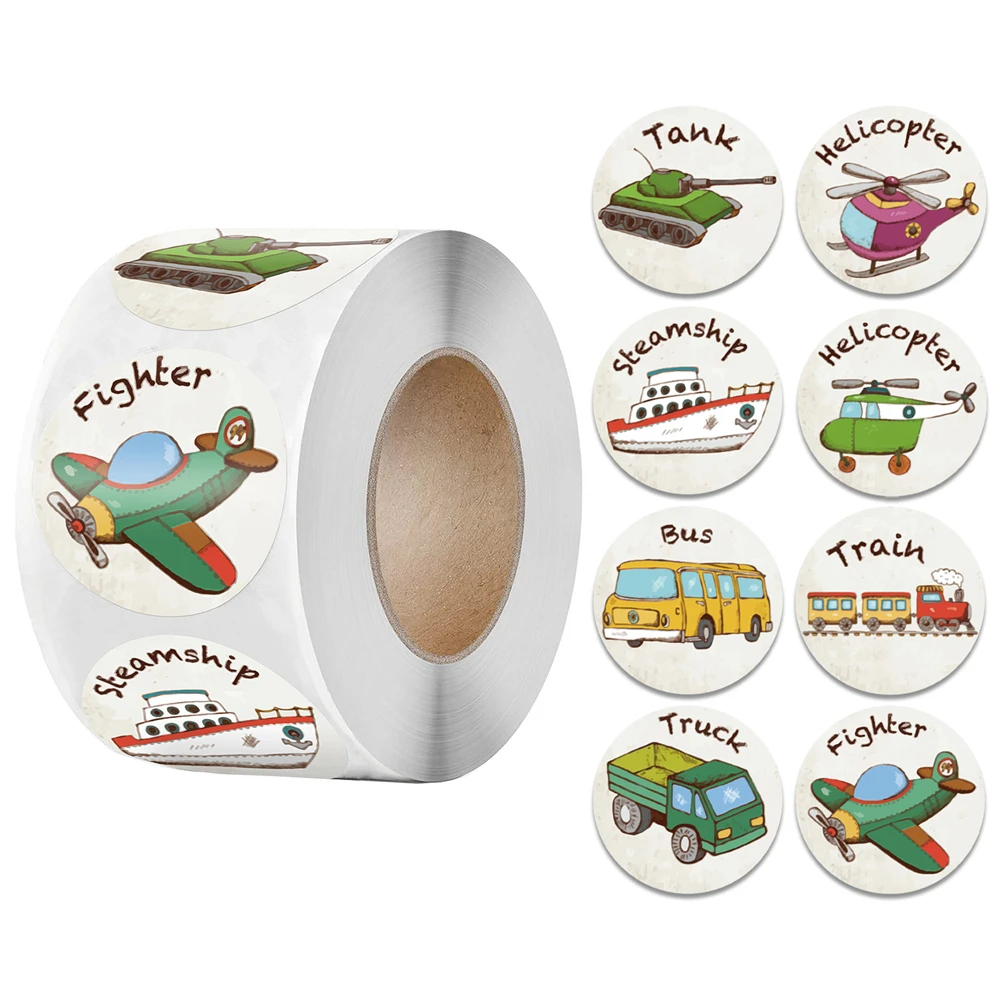 8 Cars Pattern Reward Sticker for Kids 500pcs Cute Cartoon Tank Train Truck Round Sealing Labels for Encourage Children Supplies
8 Cars Pattern Reward Sticker for Kids 500pcs Cute Cartoon Tank Train Truck Round Sealing Labels for Encourage Children Supplies