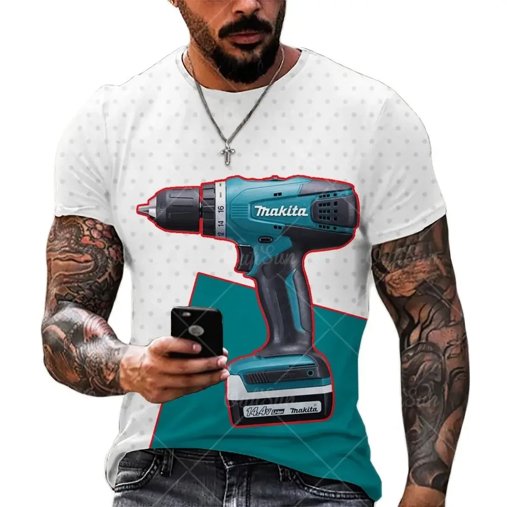 2023 New Fashion Summer Makita Tools 3d Print T Shirt for Men Casual Loose O-Neck Short Sleeve Oversized Unisex Clothing Tops
2023 New Fashion Summer Makita Tools 3d Print T Shirt for Men Casual Loose O-Neck Short Sleeve Oversized Unisex Clothing Tops