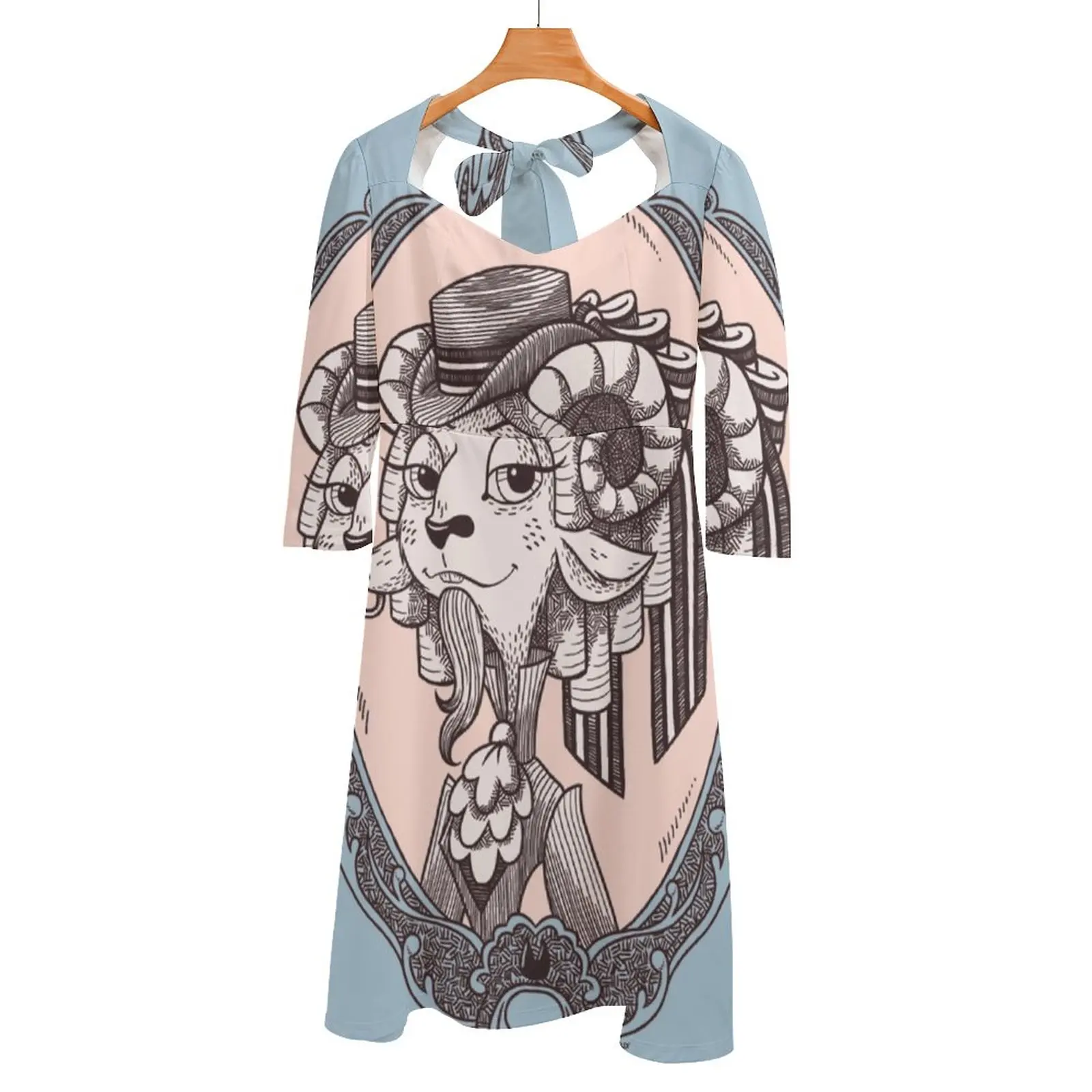 Lady Goat Square Neck Dress Back Lacing Backless Dress Elegant Beach Party Dress Korean Lady Goat Cross Hatch
Lady Goat Square Neck Dress Back Lacing Backless Dress Elegant Beach Party Dress Korean Lady Goat Cross Hatch