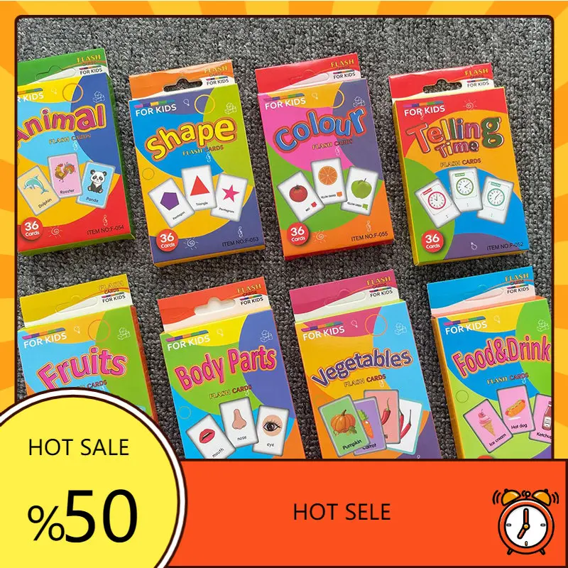 36pcs Children Flashcards Cognition Cards Shape Color Animal Fruits Double Side Baby Kids Early Educational Montessori Toys
36pcs Children Flashcards Cognition Cards Shape Color Animal Fruits Double Side Baby Kids Early Educational Montessori Toys