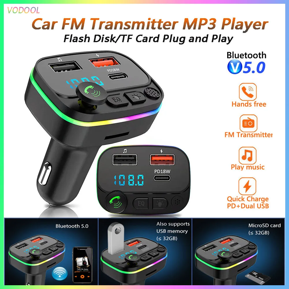 Car Bluetooth 5.0 FM Transmitter Mic Audio Receiver Auto MP3 Player LED Display Dual USB Fast Charger Handsfree Auto Accessories
Car Bluetooth 5.0 FM Transmitter Mic Audio Receiver Auto MP3 Player LED Display Dual USB Fast Charger Handsfree Auto Accessories