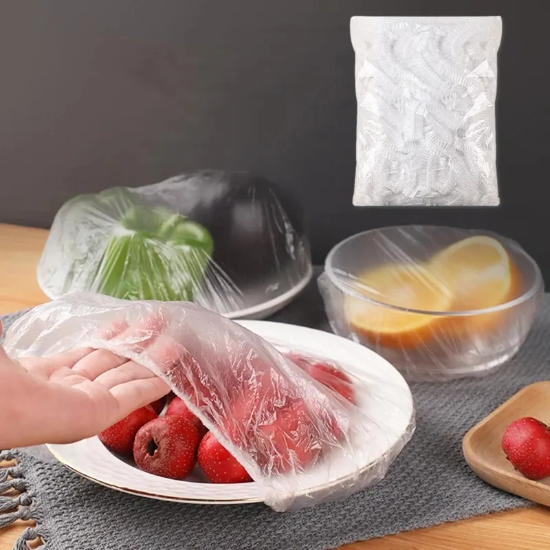 100 Pcs/Lot Disposable Plastic Wrap Cover Fresh Food Bowl Cover Plastic Bag Food Covers Storage Saran Wrap Refrigerator Kitchen
100 Pcs/Lot Disposable Plastic Wrap Cover Fresh Food Bowl Cover Plastic Bag Food Covers Storage Saran Wrap Refrigerator Kitchen