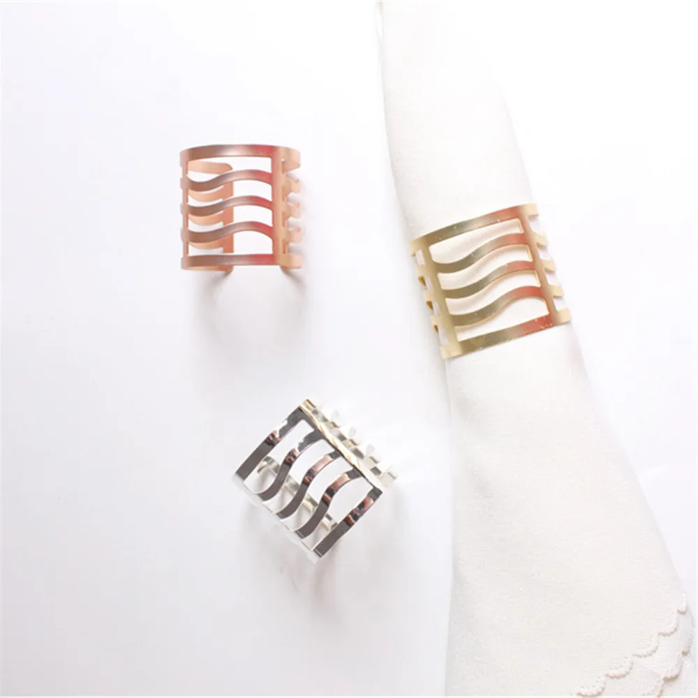 12PCS/Metal simple wave pattern opening napkin ring table top decoration for celebration hotel wedding reception
12PCS/Metal simple wave pattern opening napkin ring table top decoration for celebration hotel wedding reception
