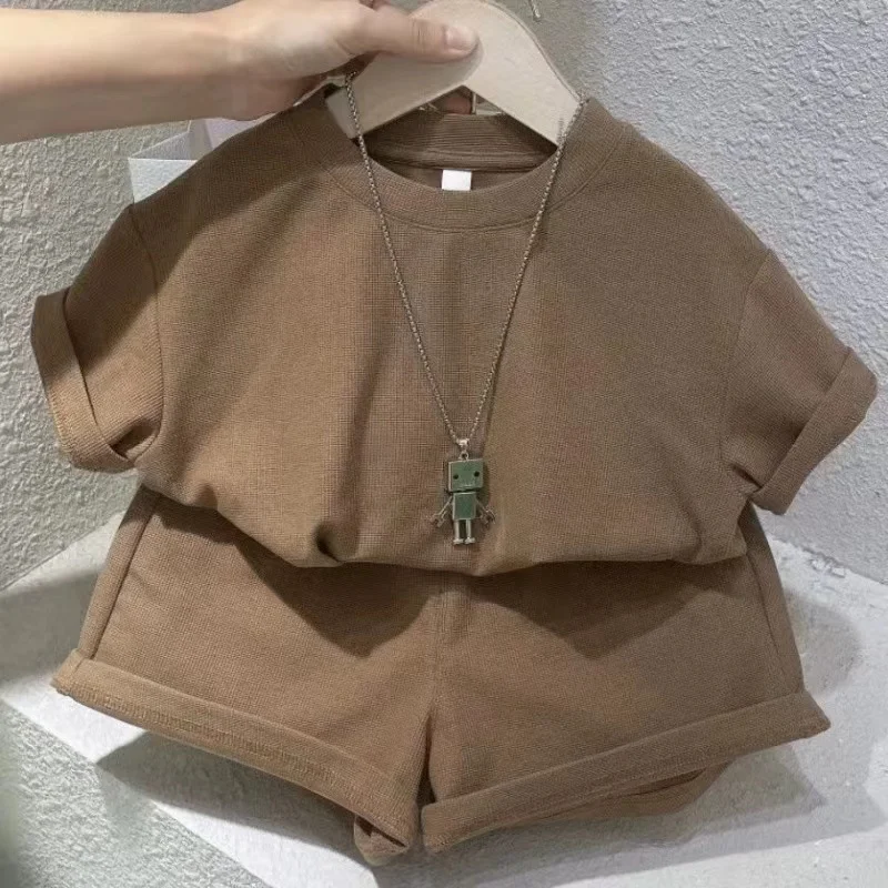Boys And Girls Two-Piece Solid Colour Simple Korean Children'S Clothing 2023 Summer New Baby Thin Suit
Boys And Girls Two-Piece Solid Colour Simple Korean Children'S Clothing 2023 Summer New Baby Thin Suit