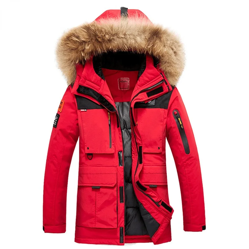Fur Collar Jacket Men Thicken Warm Waterproof Winter Parkas Men Hooded Zipper Fashion Casual Caots Multiple Pockets Men Jackets
Fur Collar Jacket Men Thicken Warm Waterproof Winter Parkas Men Hooded Zipper Fashion Casual Caots Multiple Pockets Men Jackets