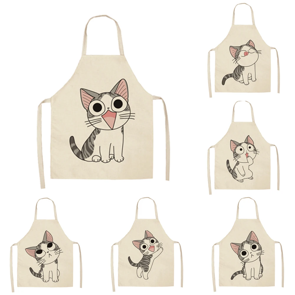 Cute Cartoon Cat Print Apron 68x55cm Kitchen Apron Women's Linen Home Cooking Baking Waist Apron Household Cleaning Delantal
Cute Cartoon Cat Print Apron 68x55cm Kitchen Apron Women's Linen Home Cooking Baking Waist Apron Household Cleaning Delantal