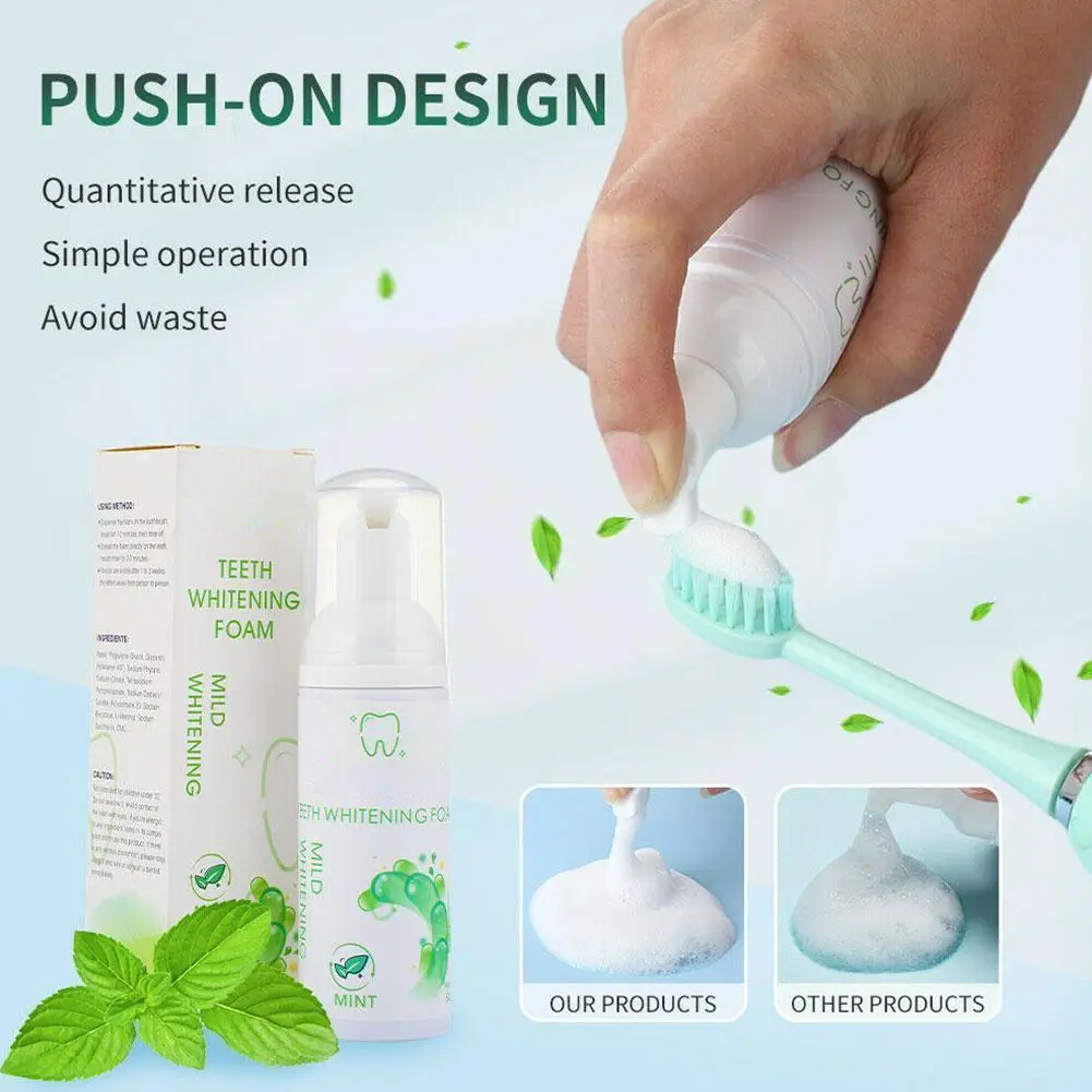 50ml New Mint Mousse Foam Toothpaste Teeth Whitening Tooth Freshener Stain Cleaning Removal Care Toothpaste Mouth Breathing U7g9
50ml New Mint Mousse Foam Toothpaste Teeth Whitening Tooth Freshener Stain Cleaning Removal Care Toothpaste Mouth Breathing U7g9