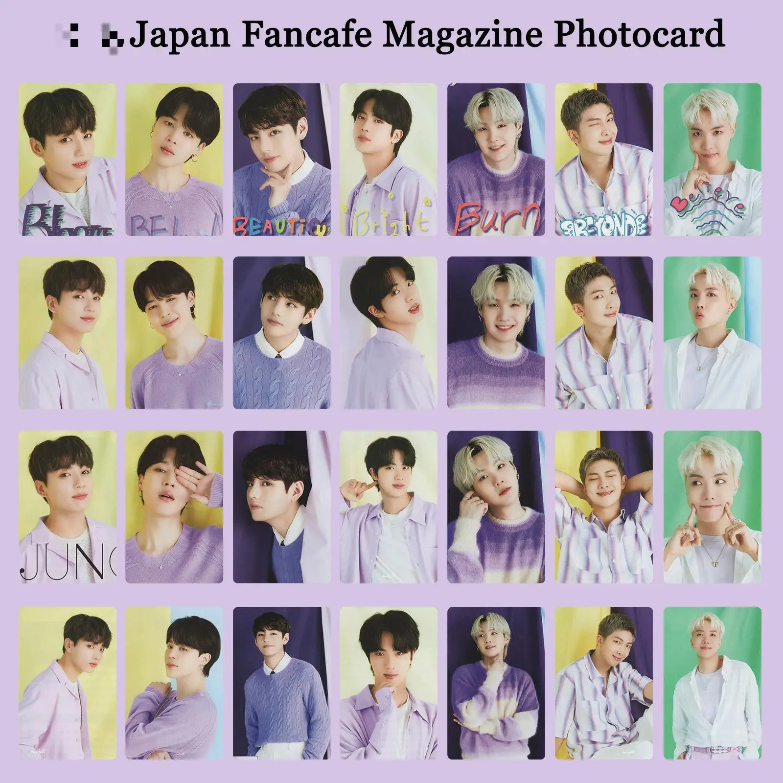 KPOP bangtan boys Janpan Fancafe Magazine Photos High Quality LOMO Photo Cards Postcards Collectibles Cards Gifts JIMIN SUGA JIN
KPOP bangtan boys Janpan Fancafe Magazine Photos High Quality LOMO Photo Cards Postcards Collectibles Cards Gifts JIMIN SUGA JIN