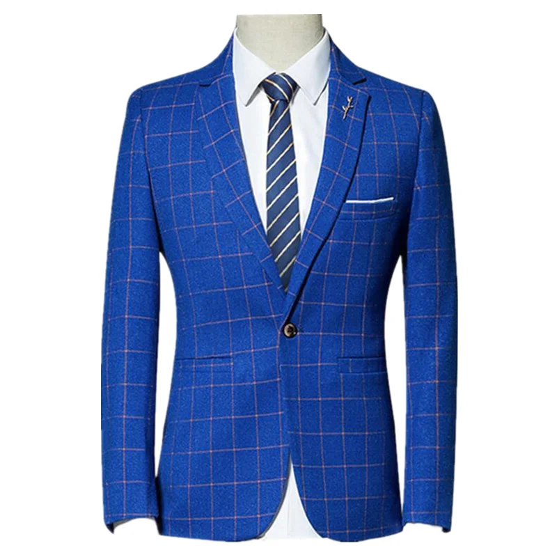 Leisure Plaid Blazer Men Slim Fit Single Button 2020 New Fashion Business Casual Clothing Blazer Jackets Office Suit Coats
Leisure Plaid Blazer Men Slim Fit Single Button 2020 New Fashion Business Casual Clothing Blazer Jackets Office Suit Coats