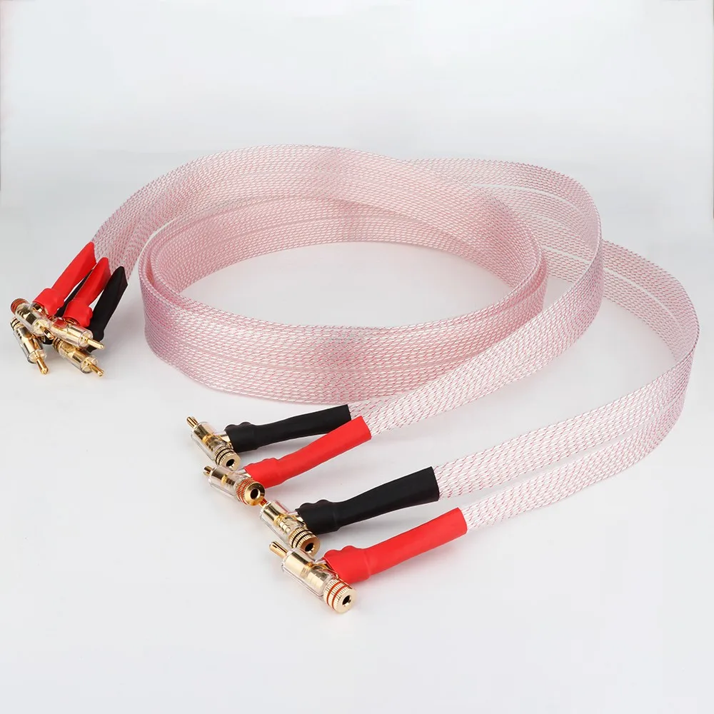 Nordost Vahalla 7N OCC Copper Silver Plated Loudspeaker Cable hifi Flat Speaker wire with Gold Plated Y Spade Plug Banana Plug
Nordost Vahalla 7N OCC Copper Silver Plated Loudspeaker Cable hifi Flat Speaker wire with Gold Plated Y Spade Plug Banana Plug