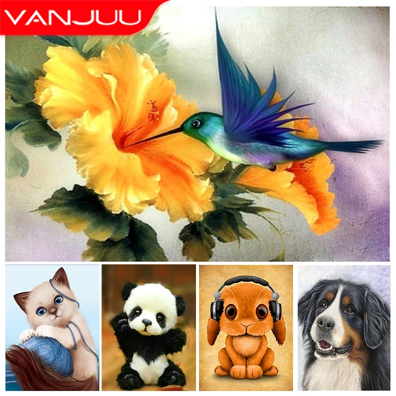 Flower Bird 5D DIY Diamond Painting Kit Panda Cross Diamond Embroidery Painting Dog Full Diamond Mosaic Rhinestone Home Decor
Flower Bird 5D DIY Diamond Painting Kit Panda Cross Diamond Embroidery Painting Dog Full Diamond Mosaic Rhinestone Home Decor