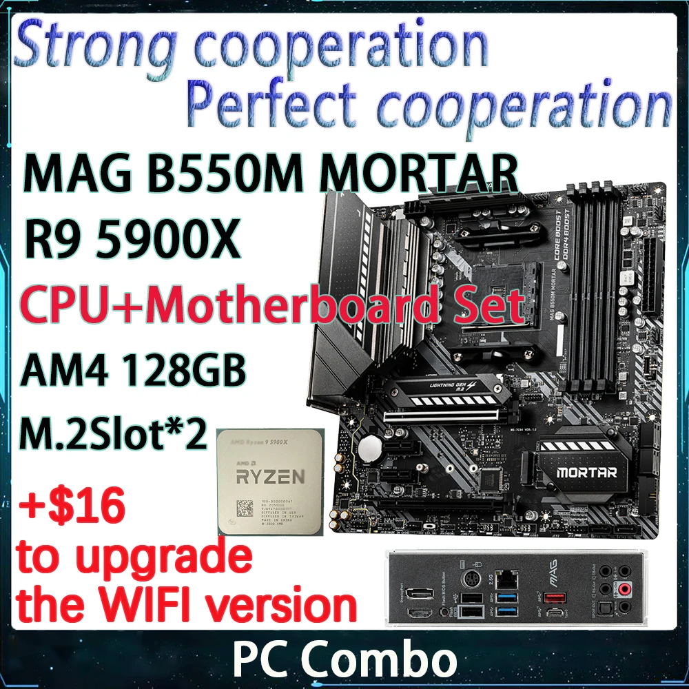 R9 5900X + MAG B550M раствор для MSI AM4 128 ГБ SATAIII * 6 м. 2*2 USB3.2 комплект материнской платы для процессора Micro-ATX Быстрая доставка
R9 5900X + MAG B550M раствор для MSI AM4 128 ГБ SATAIII * 6 м. 2*2 USB3.2 комплект материнской платы для процессора Micro-ATX Быстрая доставка