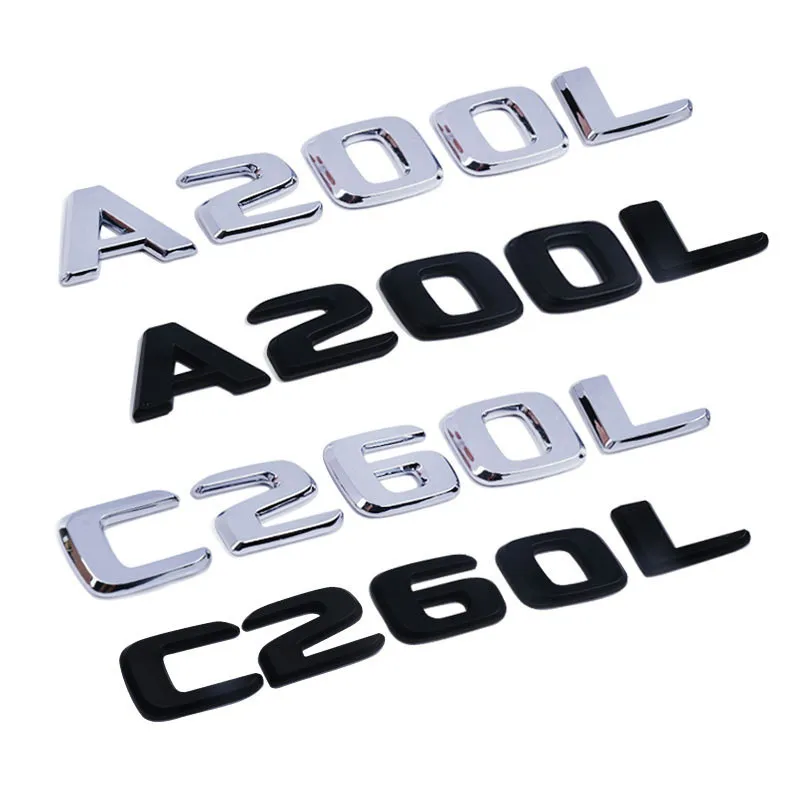 3D Car Rear Trunk Lid Emblem Logo Badge Letters Sticker For Mercedes-Benz C200L C260L E320L S350L GLA200 GLS300 Car Styling
3D Car Rear Trunk Lid Emblem Logo Badge Letters Sticker For Mercedes-Benz C200L C260L E320L S350L GLA200 GLS300 Car Styling