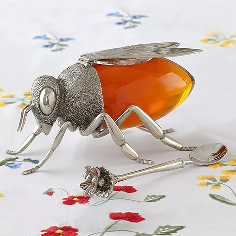 Metal Craft Luxurious Bee Honey Pot Honey Jar Table Storage Jar Decorative Ornament Bee Seasoning Jar
Metal Craft Luxurious Bee Honey Pot Honey Jar Table Storage Jar Decorative Ornament Bee Seasoning Jar
