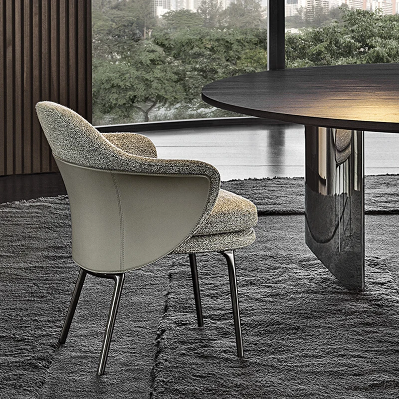 Office light luxury negotiation chair modern simple small family dining chair Nordic fabric model room backrest chair
Office light luxury negotiation chair modern simple small family dining chair Nordic fabric model room backrest chair