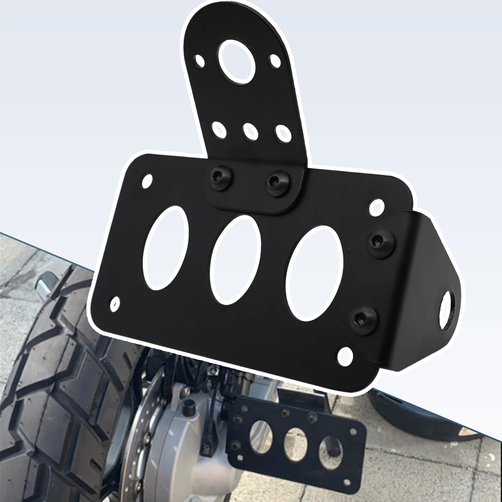 Universal All Motorcycle Frame License Plate Side Mounted Tail Light License Plate Holder Bracket Retro Metal Accessories Black
Universal All Motorcycle Frame License Plate Side Mounted Tail Light License Plate Holder Bracket Retro Metal Accessories Black