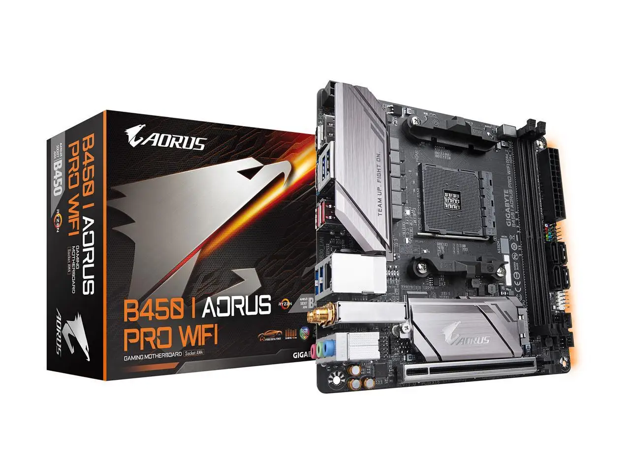 

GIGABYTE B450 I AORUS PRO WIFI AM4 AMD B450 SATA 6Gb/s USB 3.1 HDMI Mini ITX AMD Motherboard