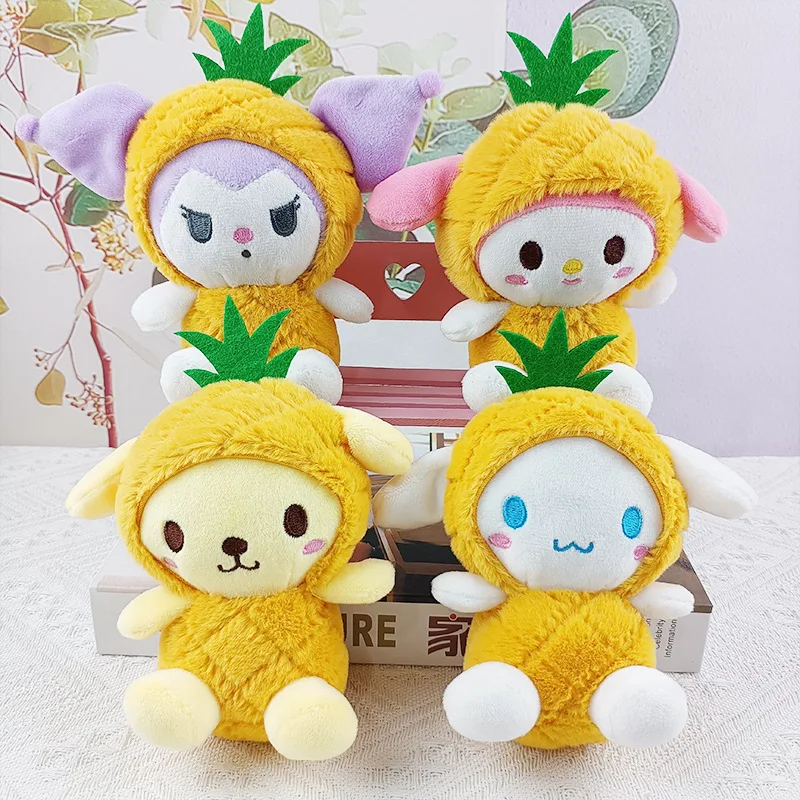 12 см Kawaii Sanrio My Melody Kuromi Cinnamoroll ананас кукла брелок мягкая плюшевая игрушка кукла аксессуары
12 см Kawaii Sanrio My Melody Kuromi Cinnamoroll ананас кукла брелок мягкая плюшевая игрушка кукла аксессуары