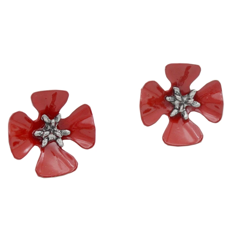 Маленькие серьги-гвоздики с красным маком, 1 дюйм
Маленькие серьги-гвоздики с красным маком, 1 дюйм