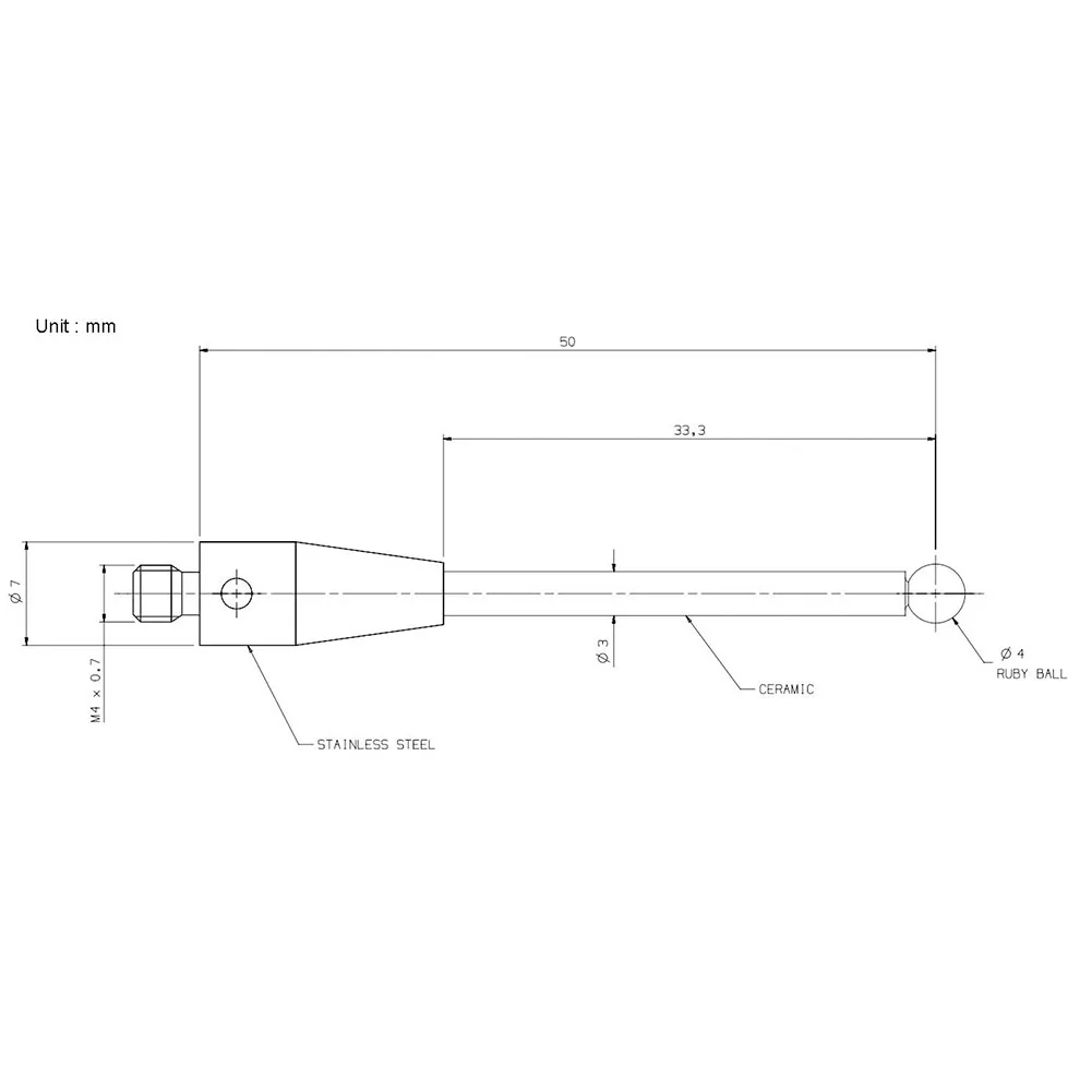 CMM M4 Thread Stylus Red Ball Tip Styli Ceramic Stem/Extension Stem A-5003-0233 A-5003-0235 Light Weight CMM Stylus
CMM M4 Thread Stylus Red Ball Tip Styli Ceramic Stem/Extension Stem A-5003-0233 A-5003-0235 Light Weight CMM Stylus