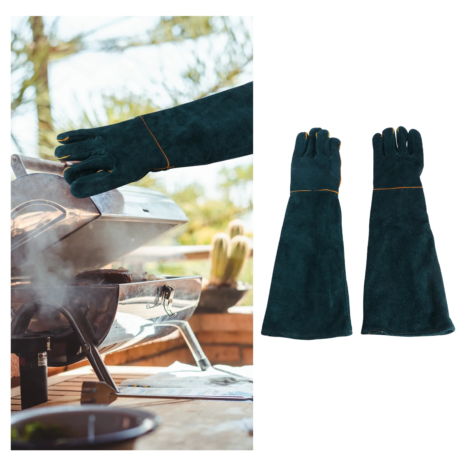 1 Pair 60CM Long Thickening Cowhide Gloves Welding Protective Gloves Anti-bite Long Sleeve Gloves Heat Resistance Gloves for
1 Pair 60CM Long Thickening Cowhide Gloves Welding Protective Gloves Anti-bite Long Sleeve Gloves Heat Resistance Gloves for