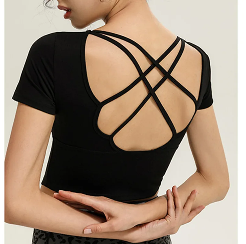 LULU LVGG Short Sports Short Sleeve T-Shirt Women Running With Chest Pad Cross Beauty Back Yoga Vest Tight Fitness Top
LULU LVGG Short Sports Short Sleeve T-Shirt Women Running With Chest Pad Cross Beauty Back Yoga Vest Tight Fitness Top