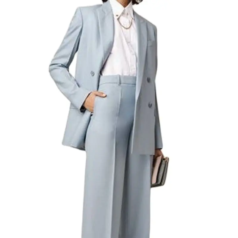 Light Blue Notched Lapel Lady Pant Suits For Weddings Womens Business Blazer Female Coat Trouser Tuxedo(Jacket+Pant)
Light Blue Notched Lapel Lady Pant Suits For Weddings Womens Business Blazer Female Coat Trouser Tuxedo(Jacket+Pant)