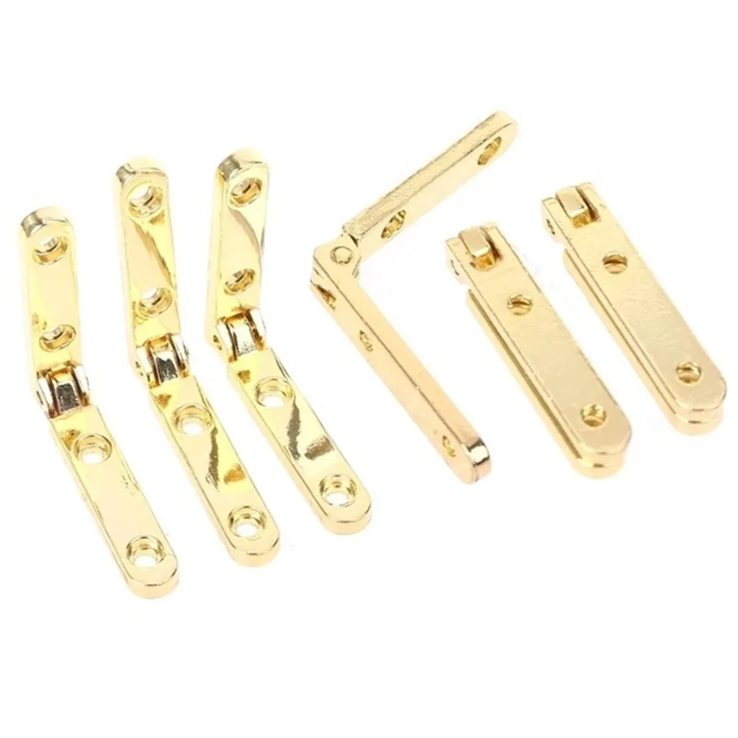 

10 Pcs 90 Degree Hinges Zinc Alloy Spring Hinge Cabinet Cupboard Door Bracket For Wooden Box Jewellery Case Household Hardware