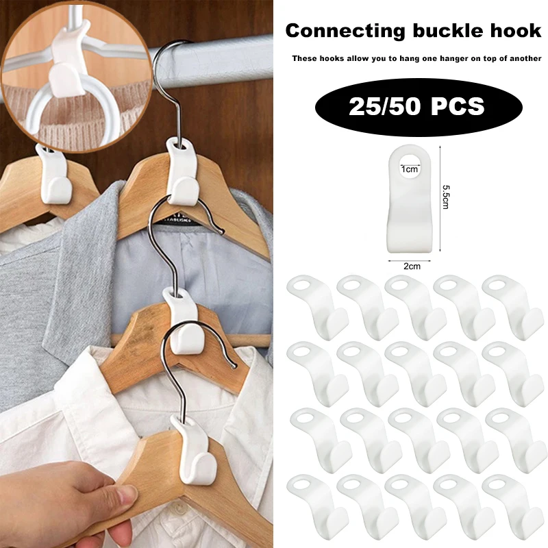 25/50PCS Mini Clothes Hanger for Closet Connector Hooks Cascading Plastic Wardrobe Coat Organizer Rack Holder Space Saving
25/50PCS Mini Clothes Hanger for Closet Connector Hooks Cascading Plastic Wardrobe Coat Organizer Rack Holder Space Saving