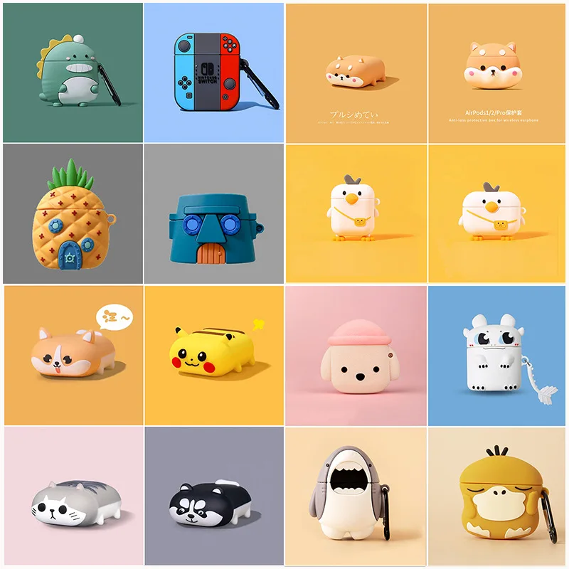 Suitable for airpods Pro protective sleeve cartoon silicone airpods2/3 generation bluetooth earphone protective shell wholesale
Suitable for airpods Pro protective sleeve cartoon silicone airpods2/3 generation bluetooth earphone protective shell wholesale