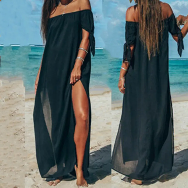 2019 Summer Women Swimsuit Bikini Cover Up Sexy Beach Cover Ups Chiffon Long Dress Elegant Solid Beach Bathing Suit Tunic Kaftan
2019 Summer Women Swimsuit Bikini Cover Up Sexy Beach Cover Ups Chiffon Long Dress Elegant Solid Beach Bathing Suit Tunic Kaftan