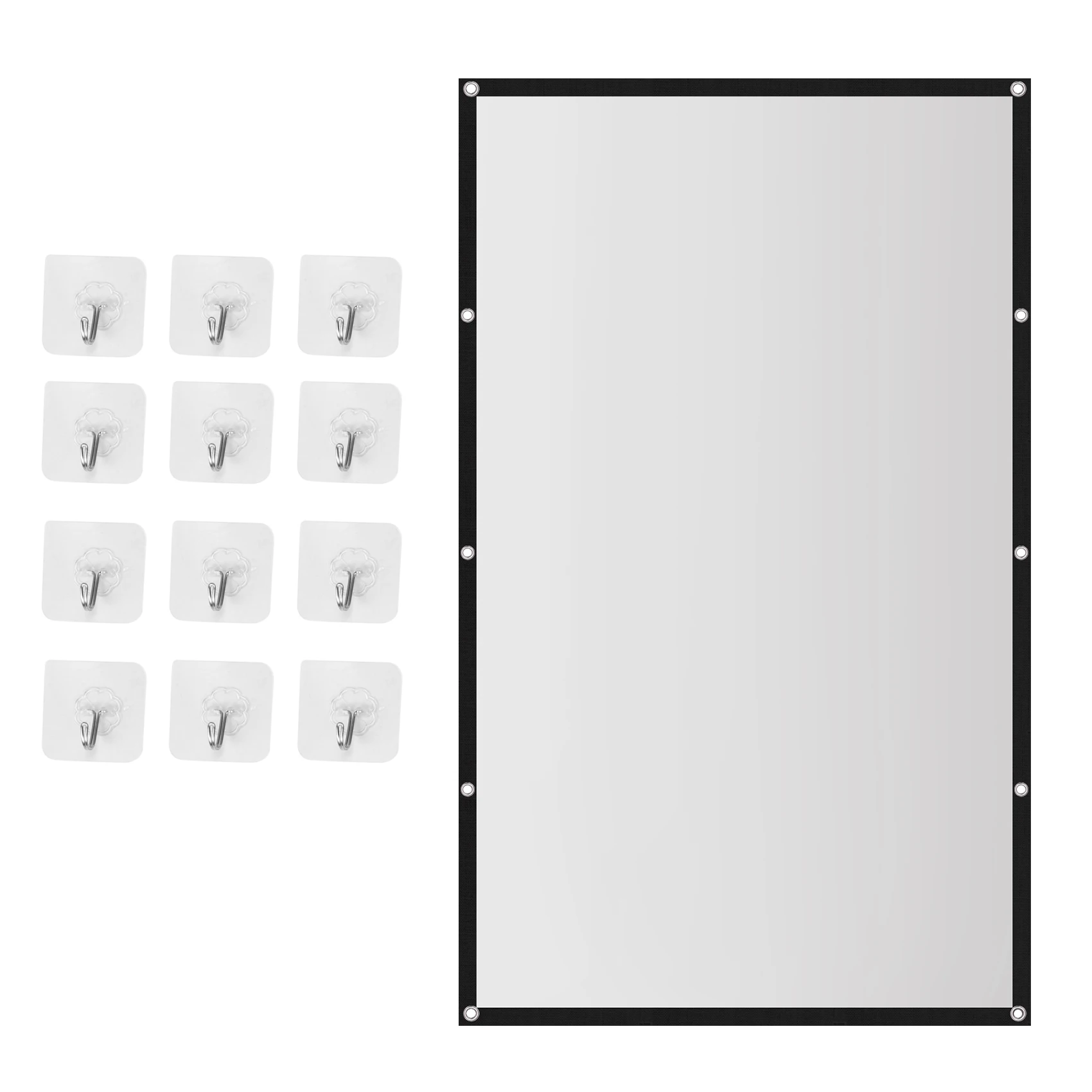 

Portable Projector Screen for Home Theater Outdoor HD White Foldable Anti-Crease (120Inch)