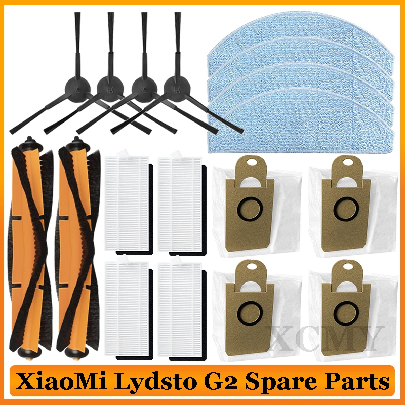 For XiaoMi Lydsto G2 Spare Parts Main Side Brush Hepa Filers Mop Cloths Rag Dust Bag Replacement Robot Vacuum Cleaner Accessory
For XiaoMi Lydsto G2 Spare Parts Main Side Brush Hepa Filers Mop Cloths Rag Dust Bag Replacement Robot Vacuum Cleaner Accessory
