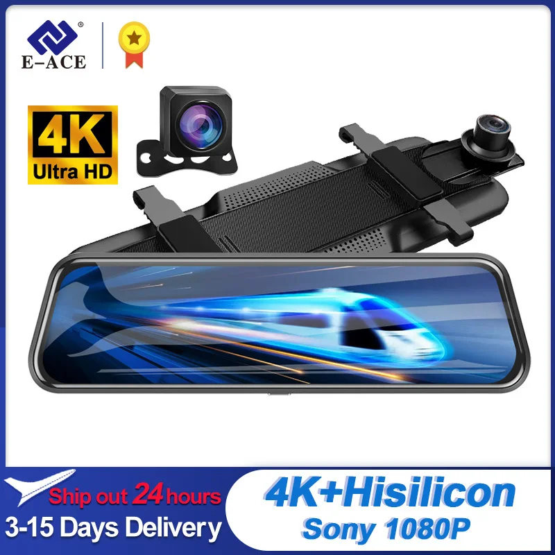 E-ACE A37P видеорегистратор 10 дюймов FHD 2160P Автомобильный видеорегистратор с двумя объективами 4K Stream Media Video Recorder камера заднего вида ночное виде...
E-ACE A37P видеорегистратор 10 дюймов FHD 2160P Автомобильный видеорегистратор с двумя объективами 4K Stream Media Video Recorder камера заднего вида ночное виде...